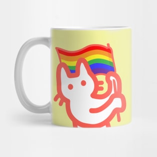 owie waving a pride flag Mug